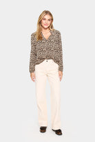 Saint Tropez Eda Printed Blouse - Black Reg Leo