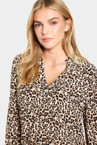 Saint Tropez Eda Printed Blouse - Black Reg Leo