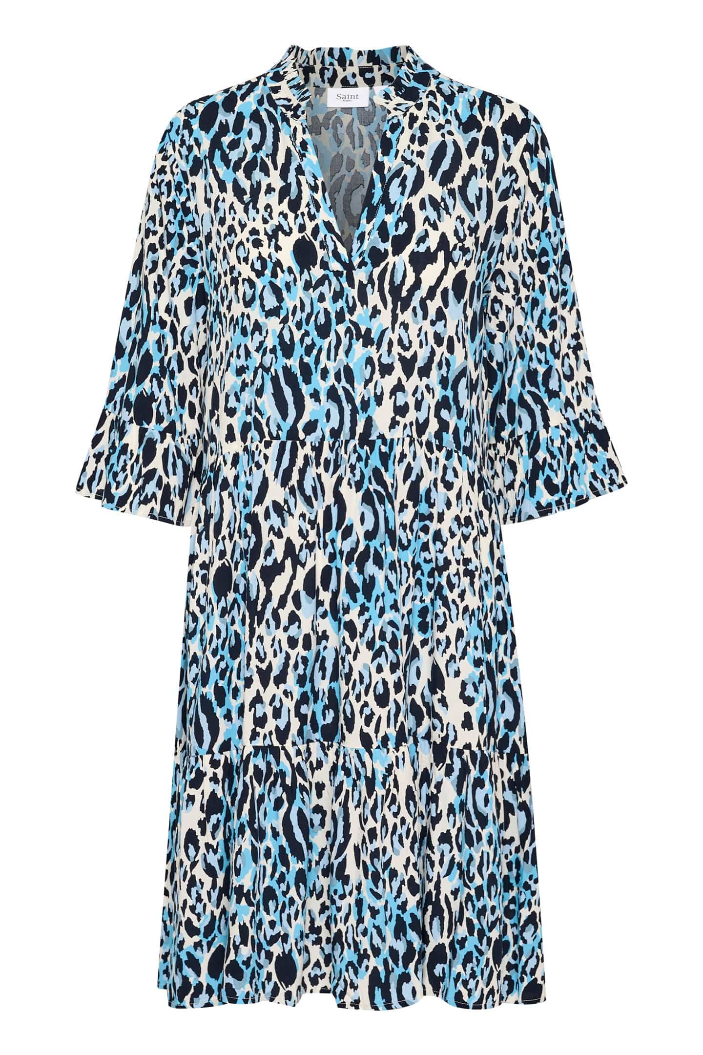 Saint Tropez Eda Printed Dress - Baby's Breath Blue Animal