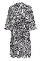 Saint Tropez Eda Printed Dress - Baritone Leaves Strokes