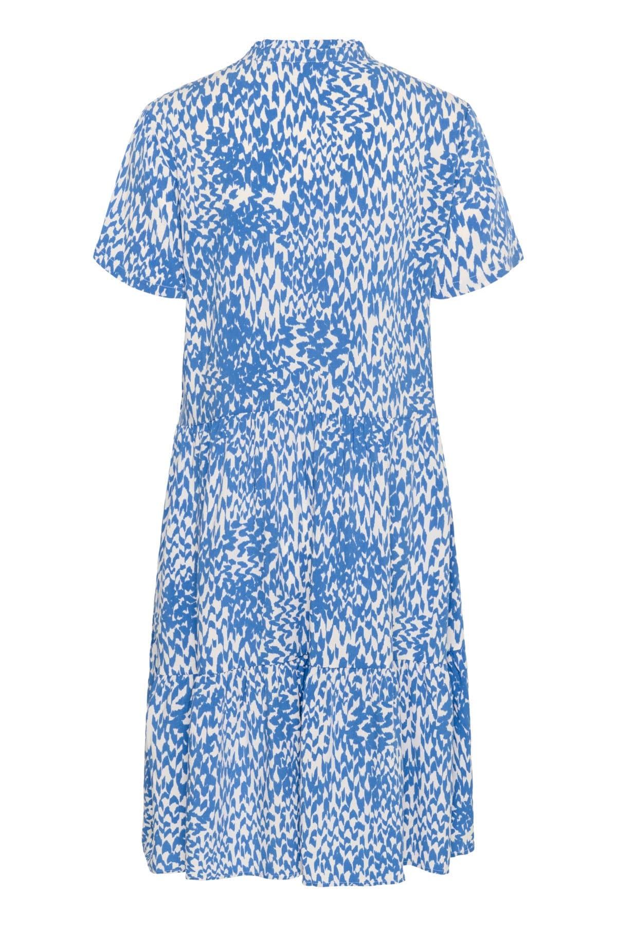 Saint Tropez Eda Printed Short Sleeve Dress - Campanula Soft Zigzag