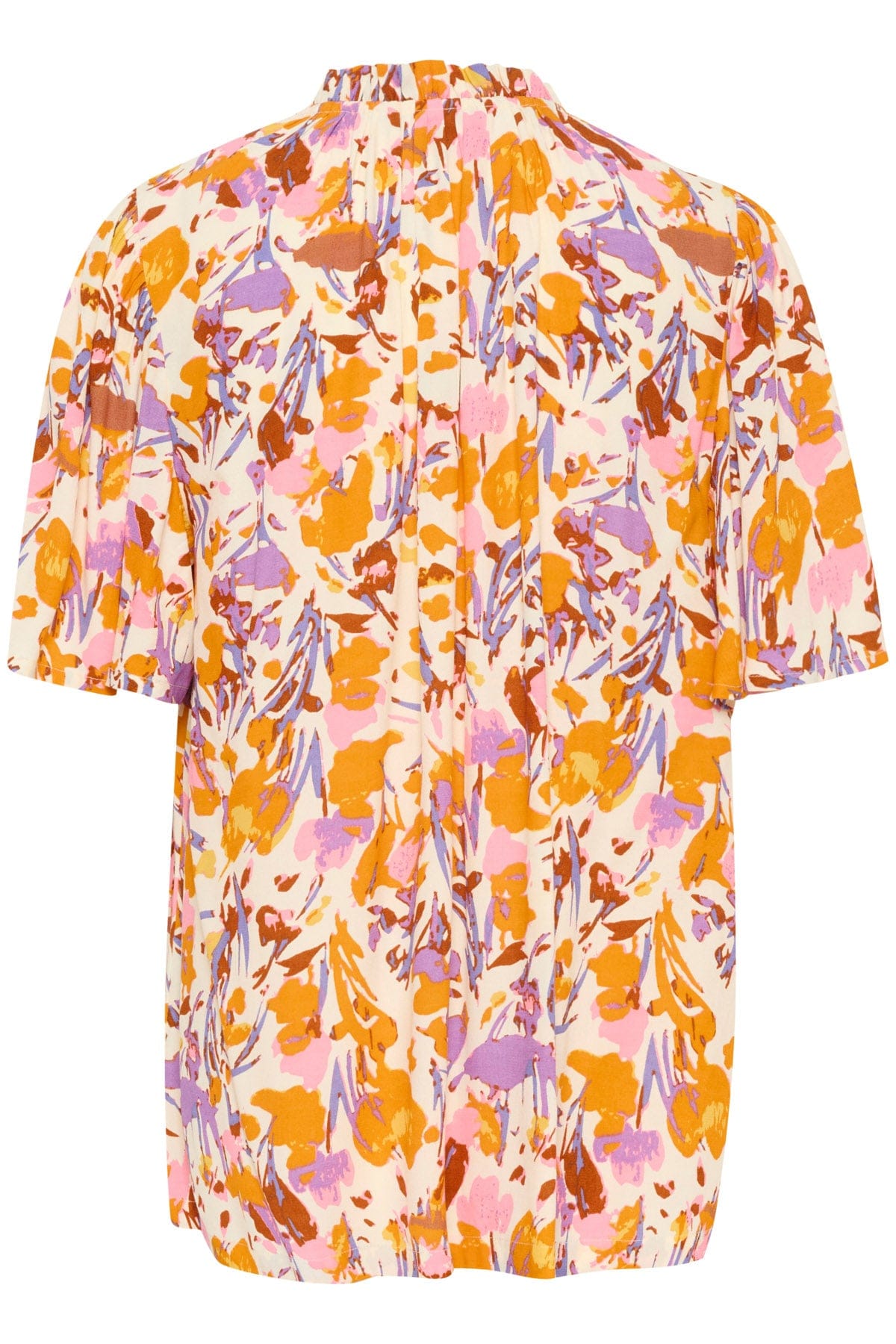 Saint Tropez Eiko Short Sleeve Blouse - Ice Flower Art