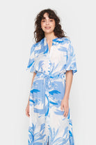 Saint Tropez Evette Printed Midi Dress - Provence Summer Leaves