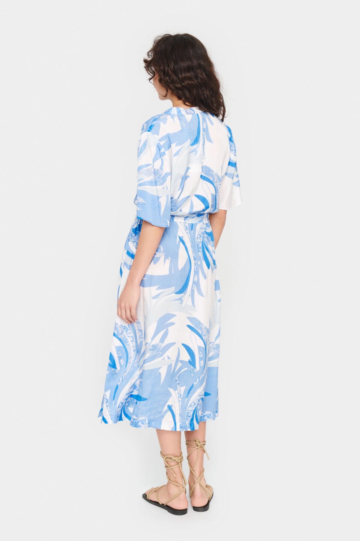 Saint Tropez Evette Printed Midi Dress - Provence Summer Leaves