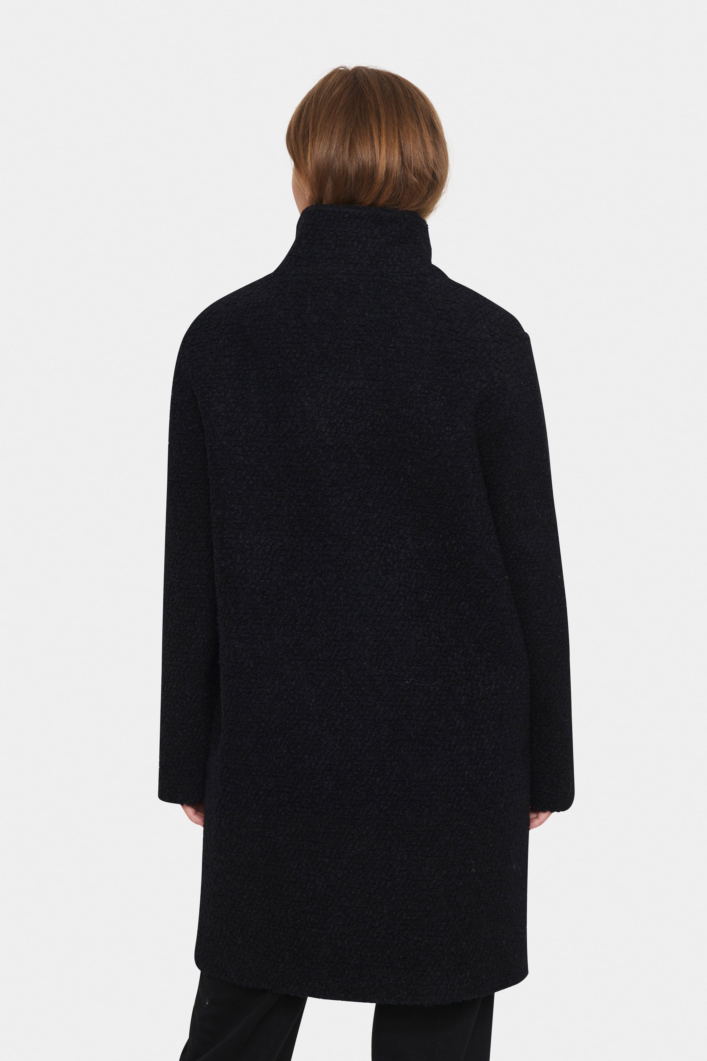 Saint Tropez Ferddy Wool Blend Coat - Black