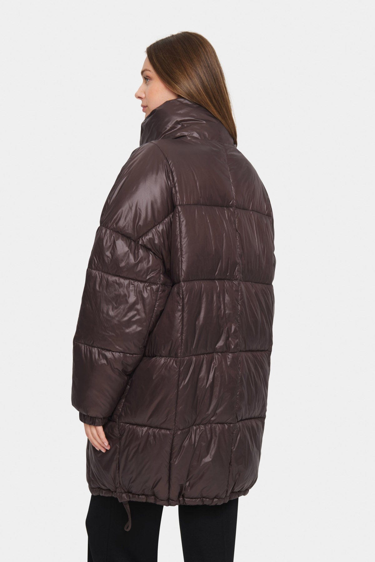 Saint Tropez Florine Puffer Coat - Dark Oak