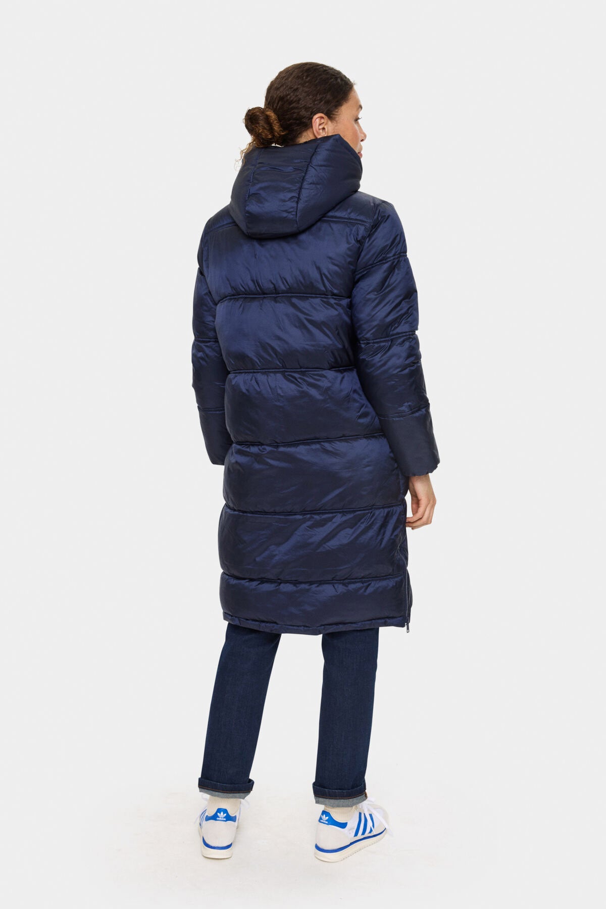 Saint Tropez Frances Longline Puffer Coat - Night Sky