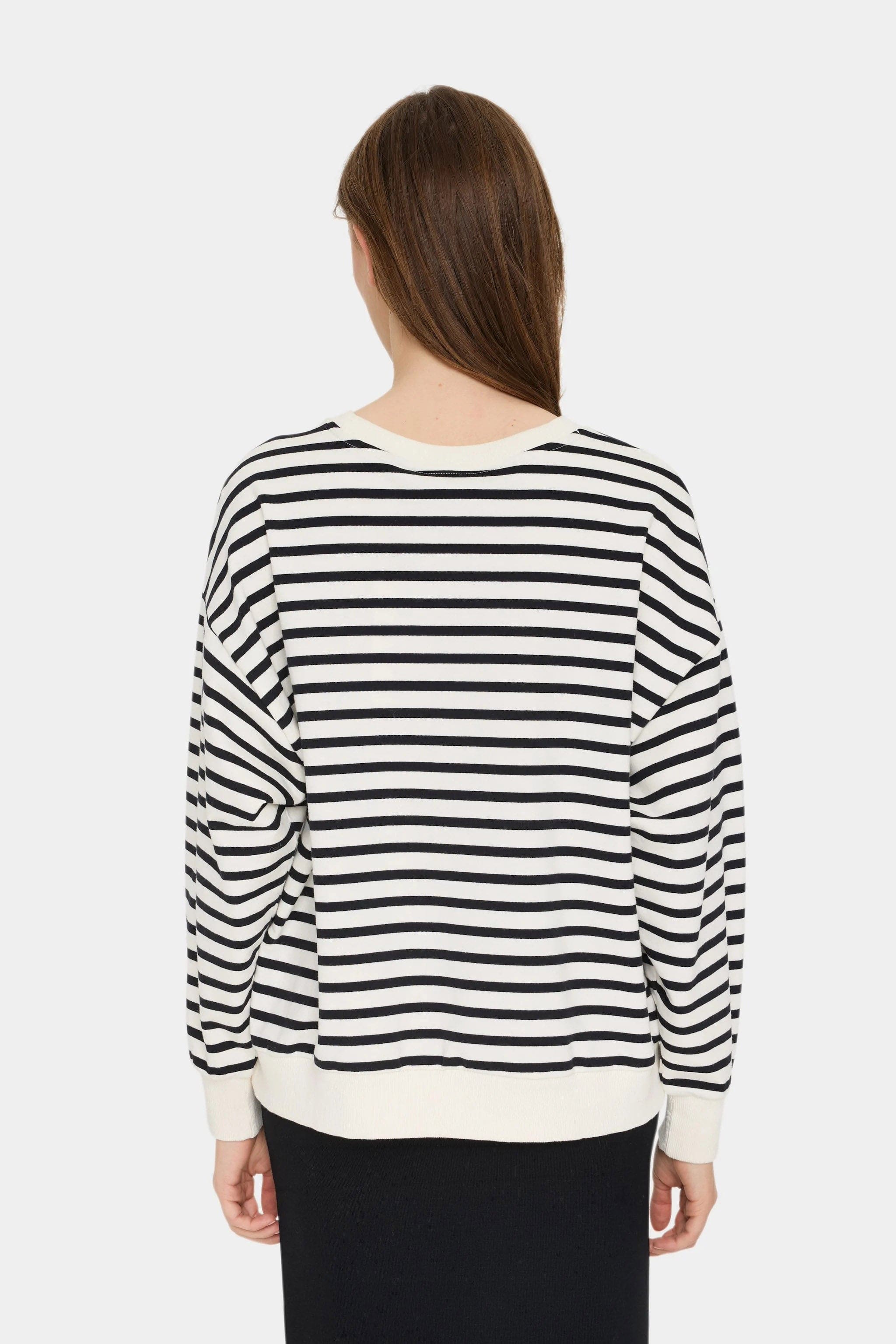 Saint Tropez Gila Stripe Sweatshirt - Ice