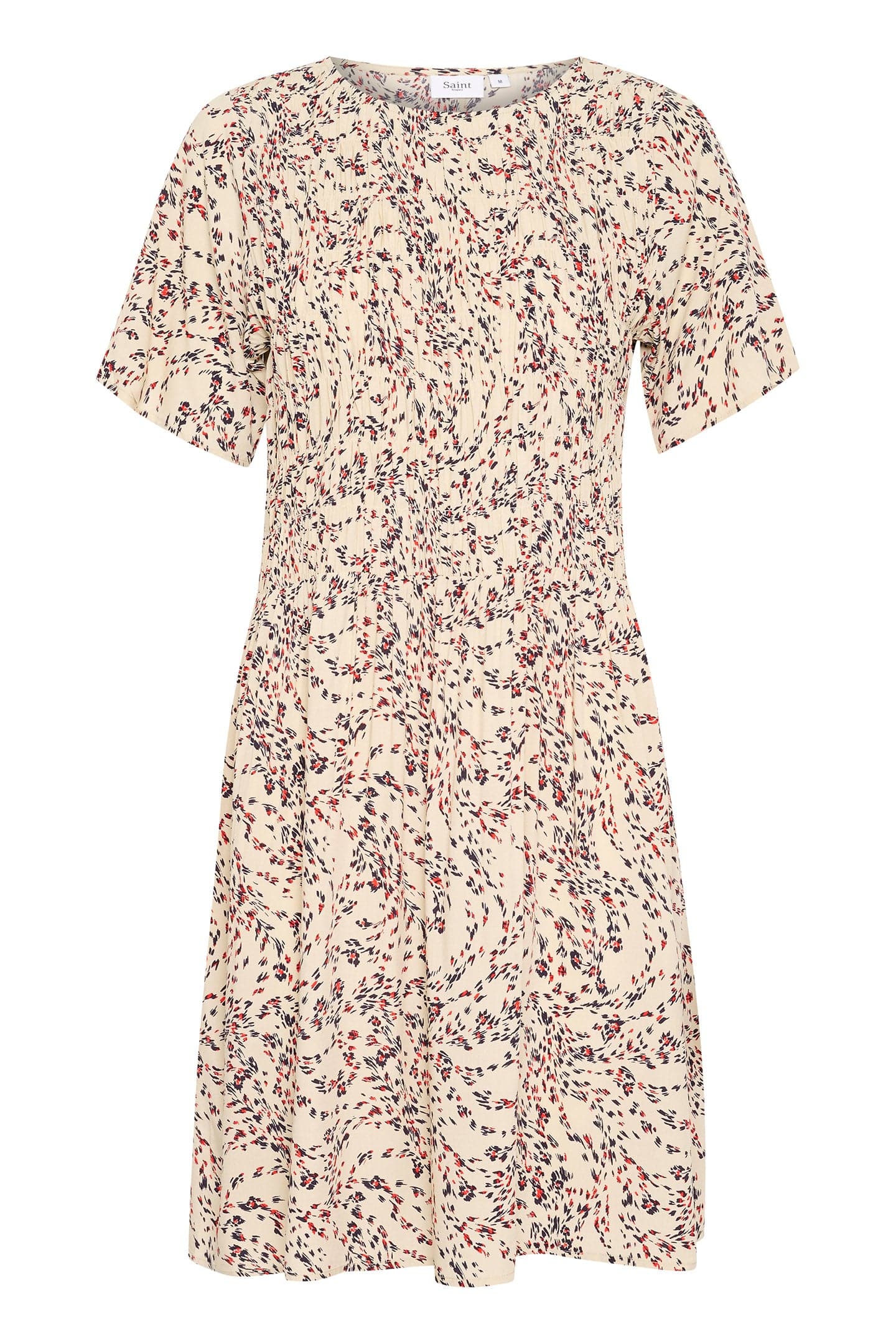 Saint Tropez Gisla Mini Dress - Fog Windswept Leaves