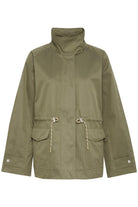 Saint Tropez Idris Cotton Blend Utility Jacket - Musk
