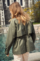 Saint Tropez Idris Cotton Blend Utility Jacket - Musk