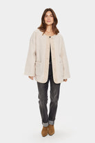 Saint Tropez Inley Boucle Style Jacket - Feather Gray