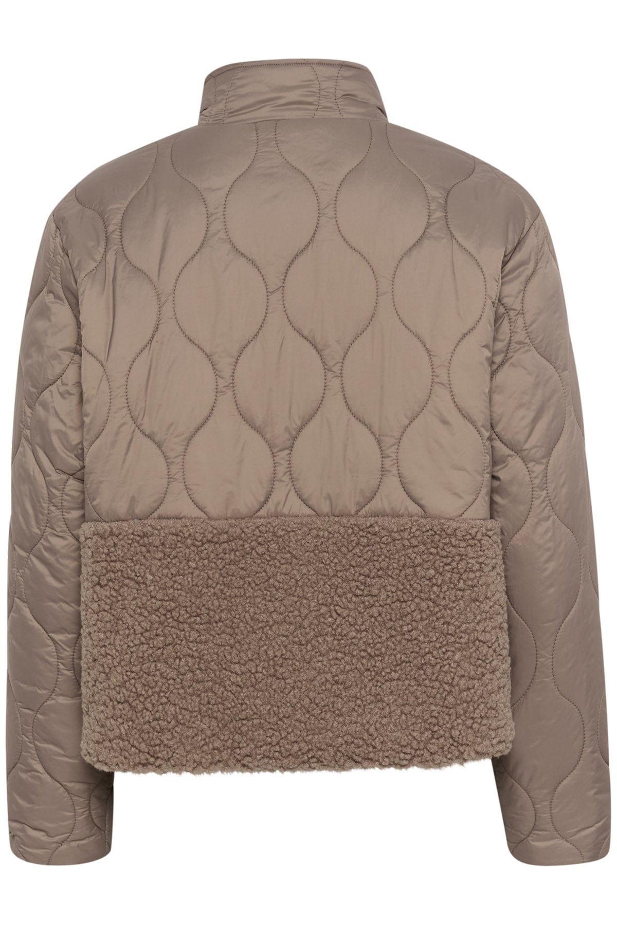 Saint Tropez Isodora Quilted Teddy Jacket - Cinder