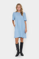 Saint Tropez Jarlien Flutter Sleeve Dress - Airy Blue