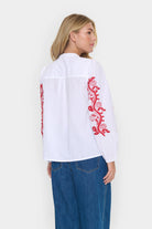 Saint Tropez Jesabel Embroidered Detail Shirt - Bright White