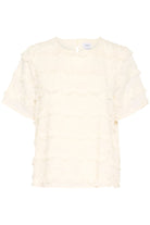 Saint Tropez Johanette Fringe Embellished Blouse - Ice