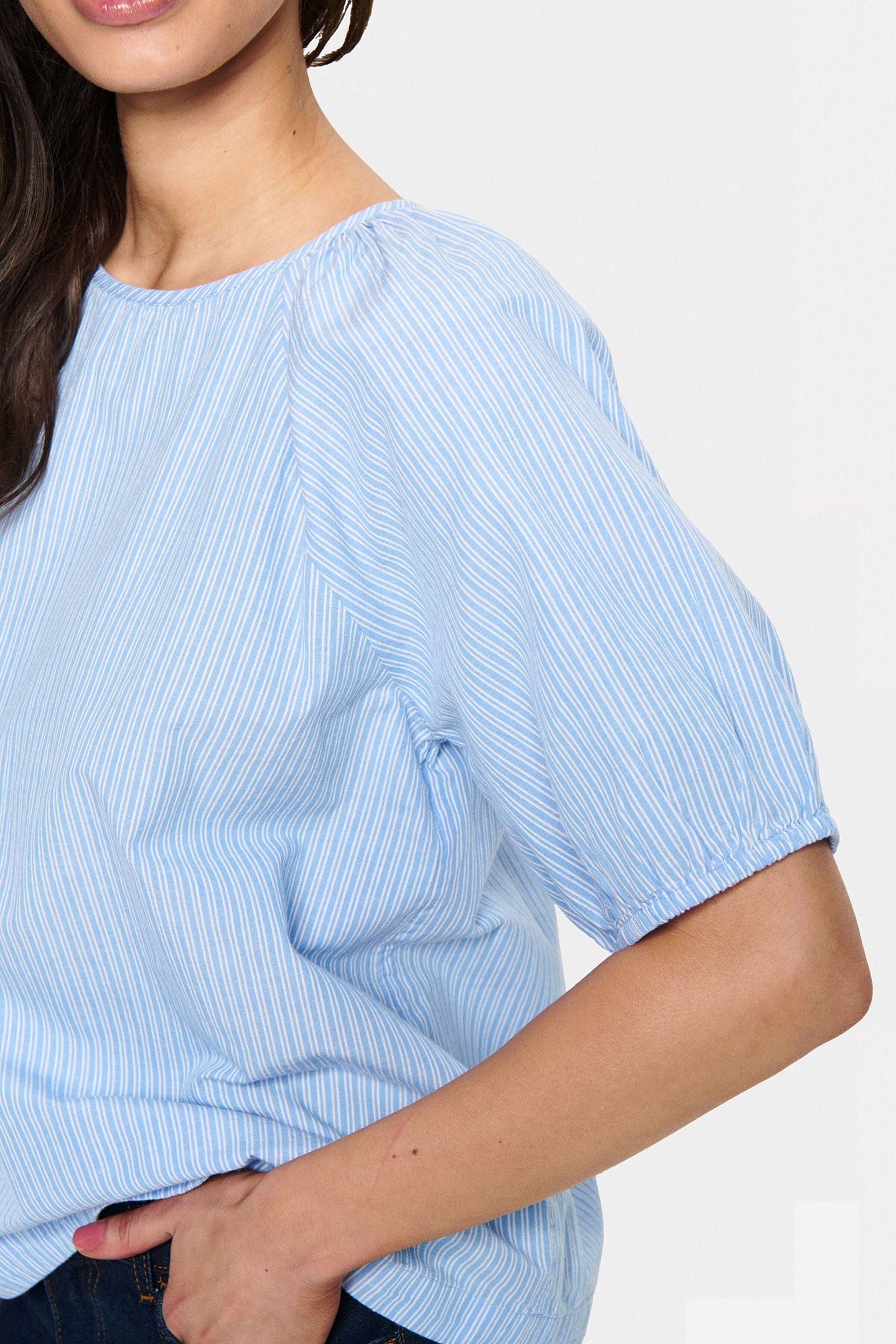Saint Tropez Josefia Top - Airy Blue Ice Stripe
