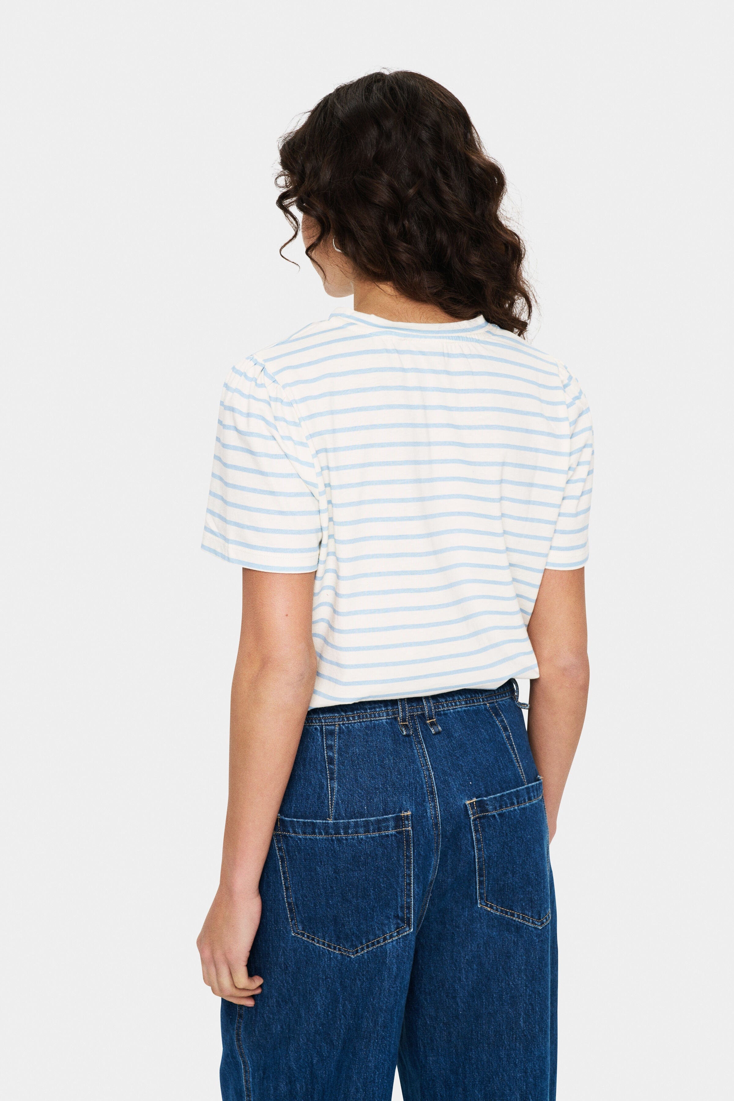 Saint Tropez Jucia T-Shirt - Airy Blue White Stripe