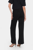 Saint Tropez Kaileen Elasticated Waist Wide Leg Trousers - Black