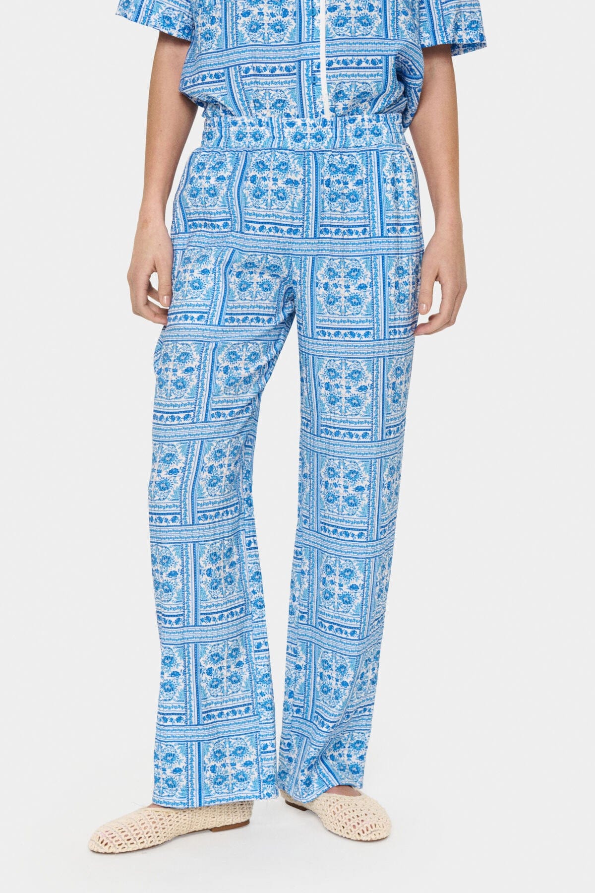 Saint Tropez Kaisa Pants - Campanula Paisley Squares