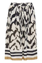 Saint Tropez Kelsie Printed Skirt - Black Monochrome Strokes
