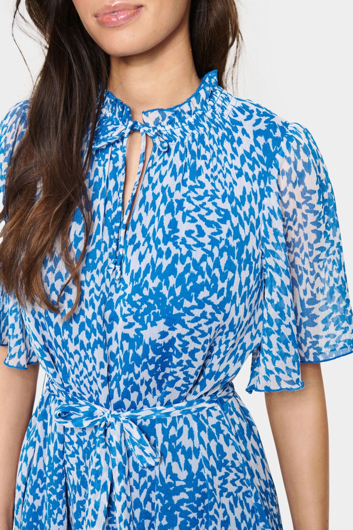 Saint Tropez Kesia Printed Dress - Campanula Soft Zigzag