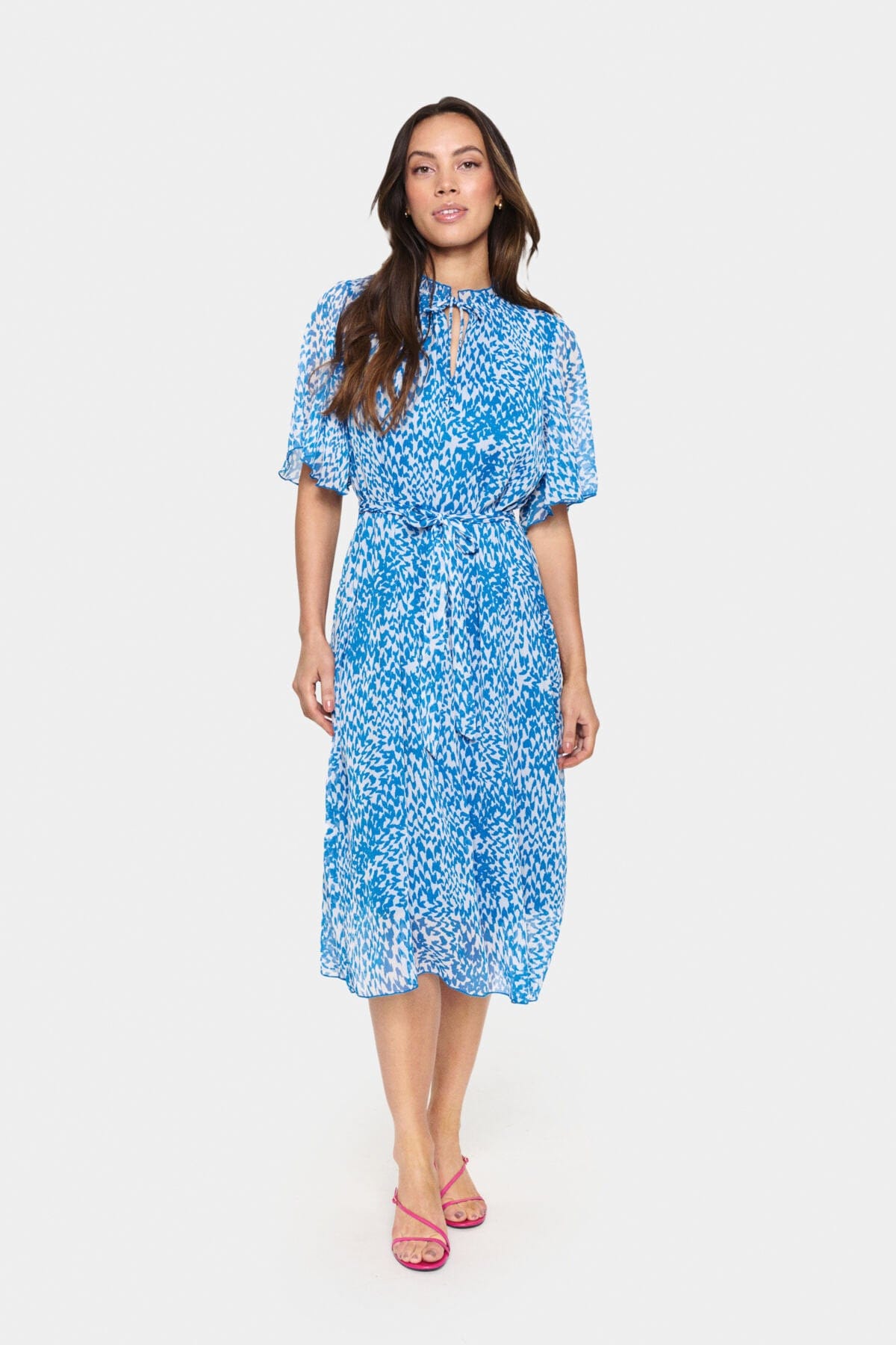 Saint Tropez Kesia Printed Dress - Campanula Soft Zigzag