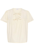 Saint Tropez Kitty Tie Detail Blouse - Winter White