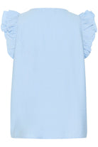Saint Tropez Klaudia Ruffle Detail Sleeveless Top - Chambray Blue