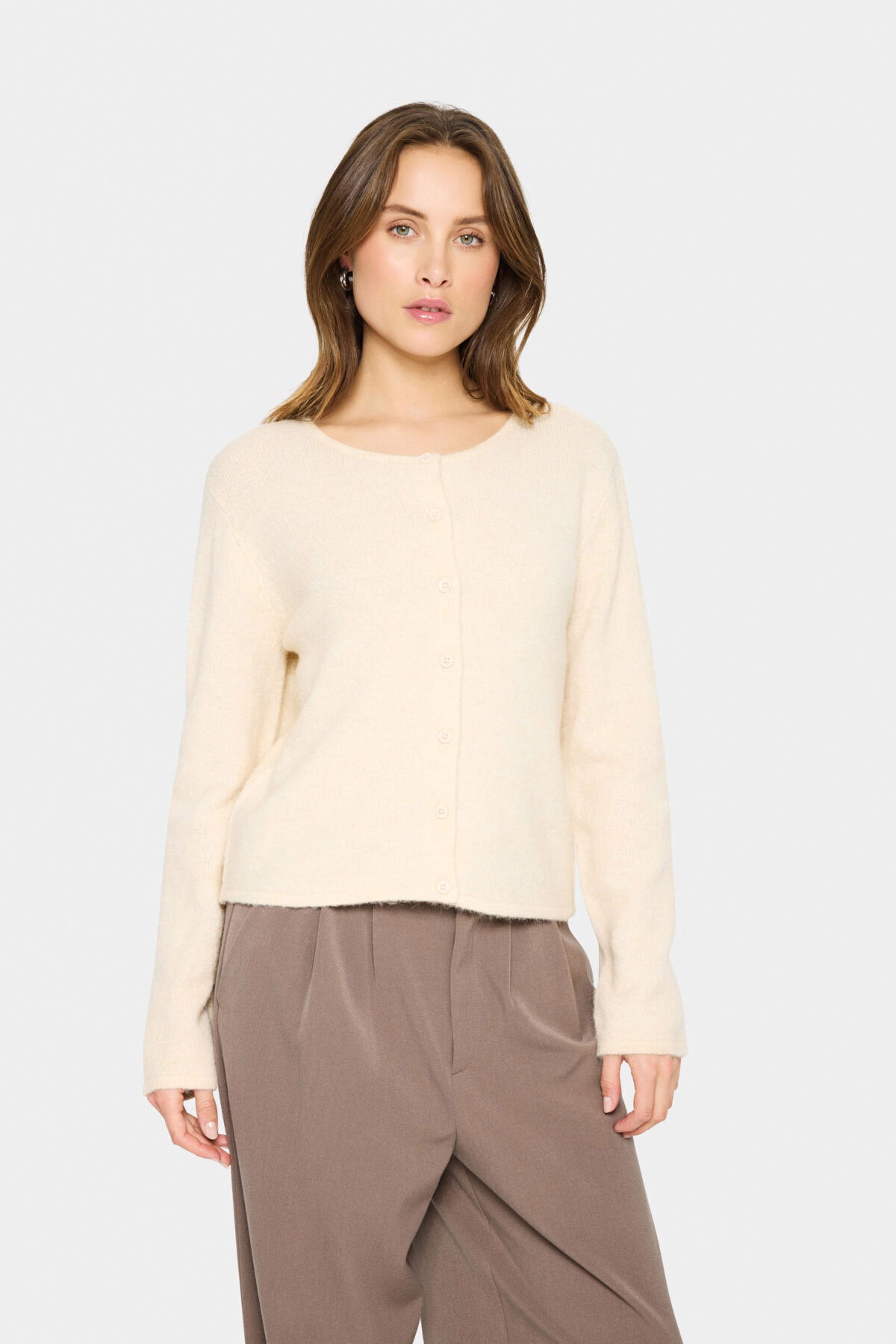 Saint Tropez Larna Cardigan - Fog
