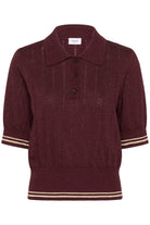 Saint Tropez Leslie Knitted Polo - Decadent Chocolate