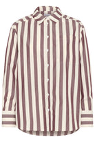 Saint Tropez Lieke Stripe Shirt - Decadent Chocolate Ice Stripe
