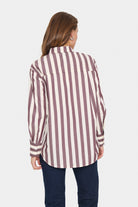 Saint Tropez Lieke Stripe Shirt - Decadent Chocolate Ice Stripe