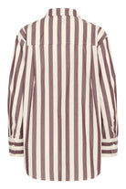 Saint Tropez Lieke Stripe Shirt - Decadent Chocolate Ice Stripe