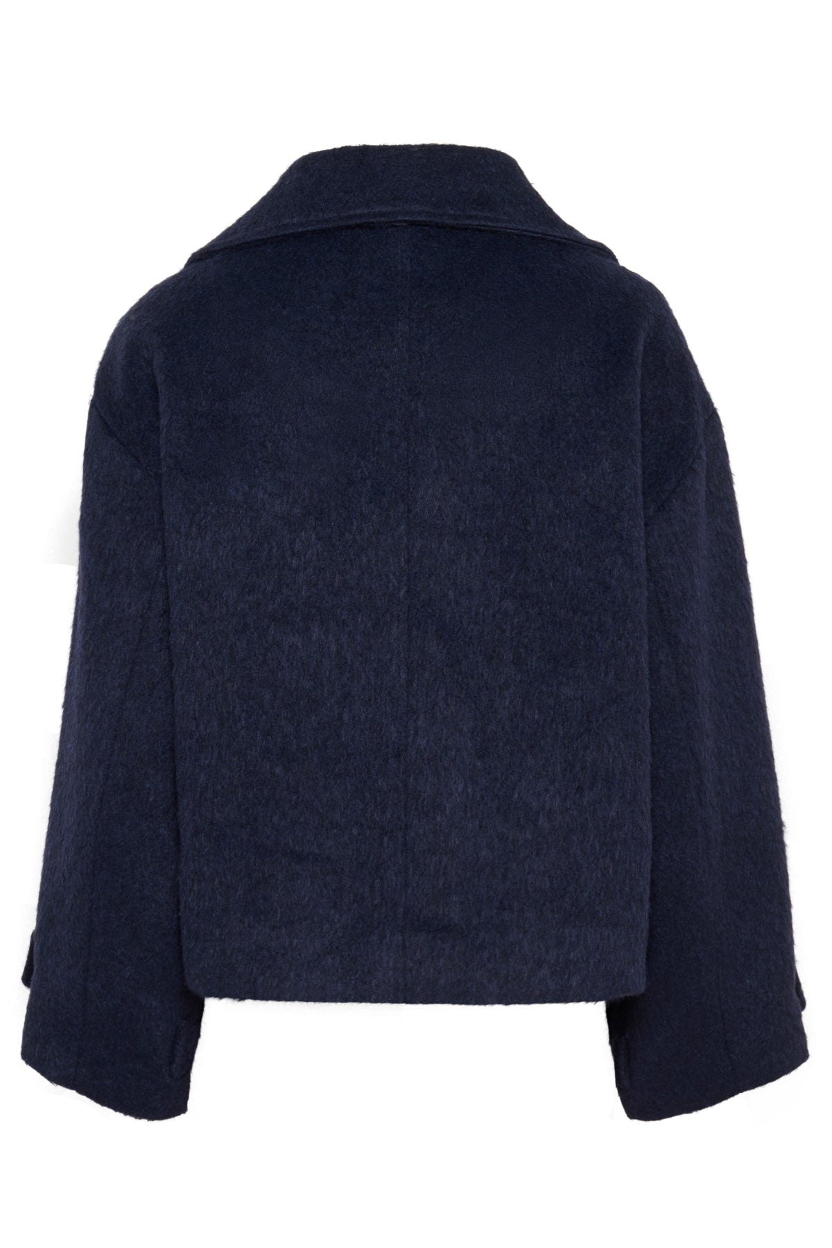 Saint Tropez Lira Wool Blend Short Coat - Night Sky