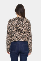Saint Tropez Lydia Cardigan - Black Leopard Jacquard