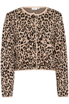 Saint Tropez Lydia Cardigan - Black Leopard Jacquard
