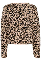 Saint Tropez Lydia Cardigan - Black Leopard Jacquard
