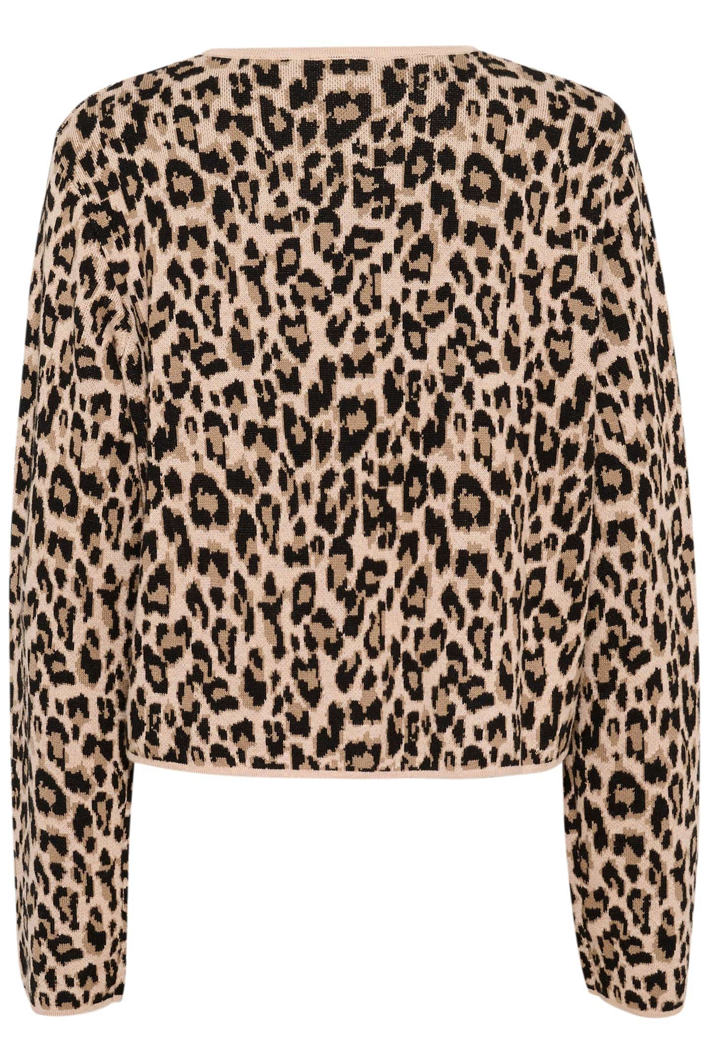 Saint Tropez Lydia Cardigan - Black Leopard Jacquard