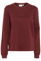 Saint Tropez Lyona Slogan Sweatshirt - Decadent Chocolate