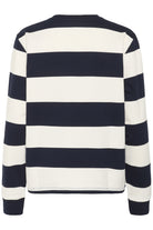 Saint Tropez Majsa Stripe Sweatshirt - Nightsky Ice Block Stripe