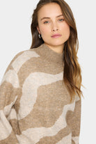 Saint Tropez Mallie Patterned Jumper - Tiger's Eye