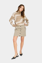 Saint Tropez Mallie Patterned Jumper - Tiger's Eye