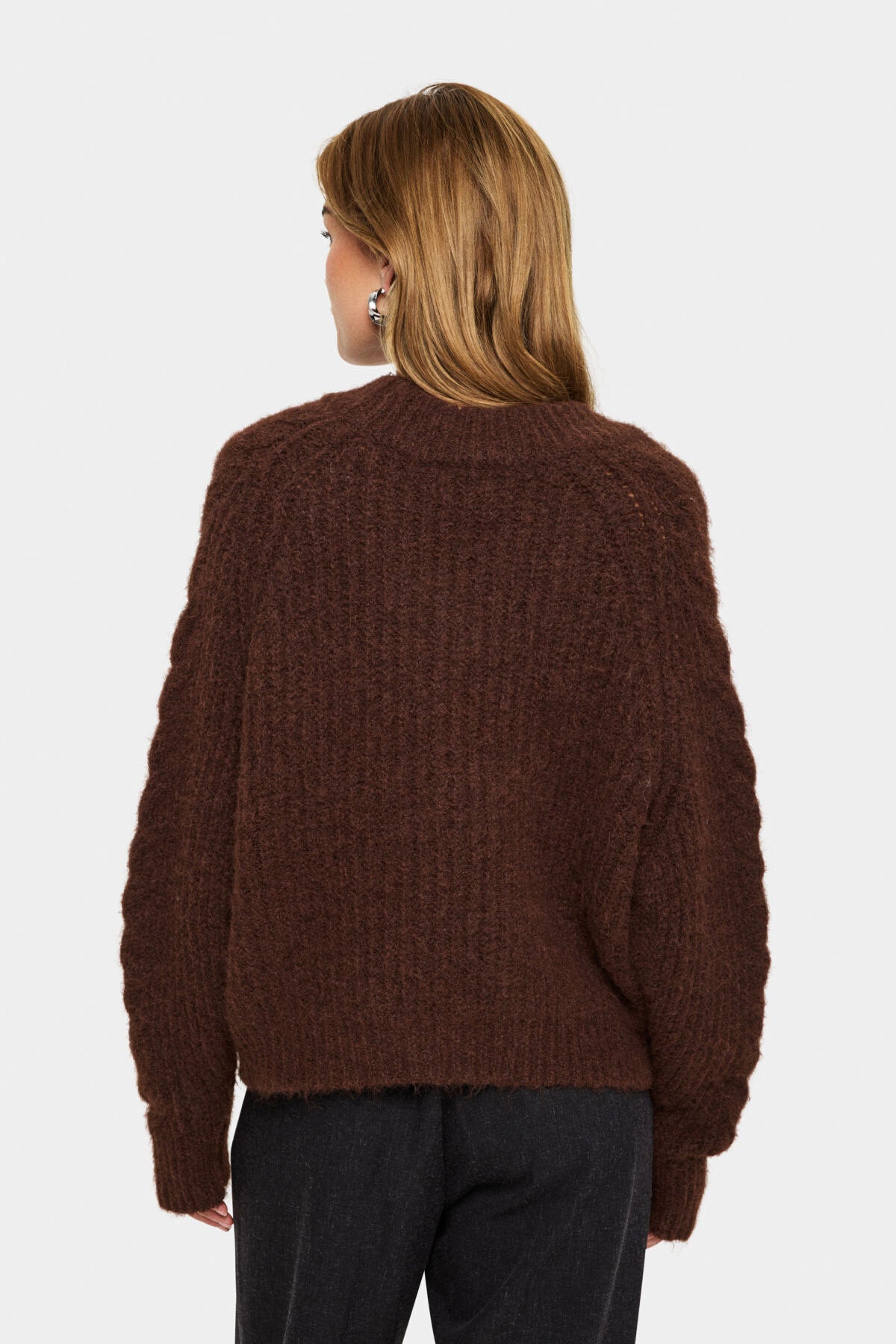 Saint Tropez Manda Cable Detail Jumper - Fondue Fudge Melange