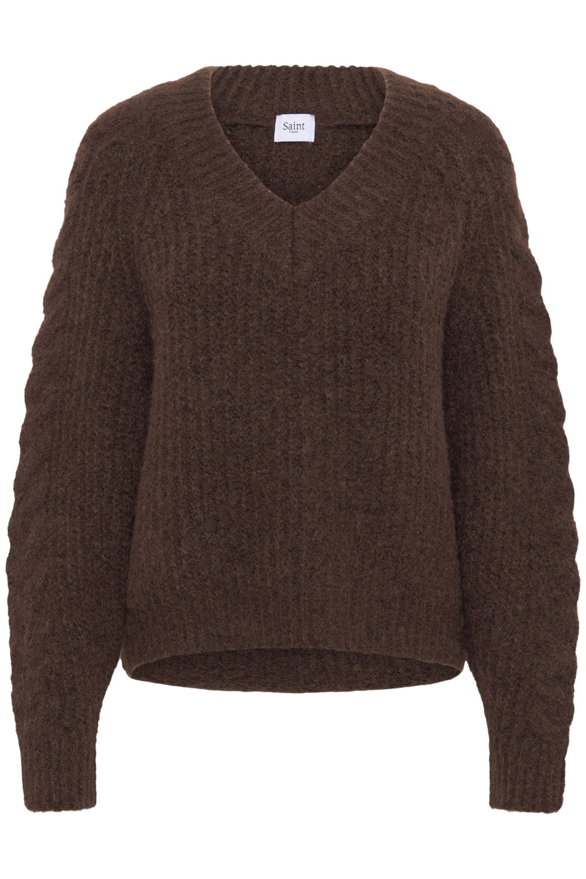 Saint Tropez Manda Cable Detail Jumper - Fondue Fudge Melange
