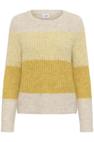 Saint Tropez Mandy Stripe Jumper - Misted Yellow Melange