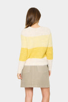 Saint Tropez Mandy Stripe Jumper - Misted Yellow Melange