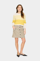 Saint Tropez Mandy Stripe Jumper - Misted Yellow Melange