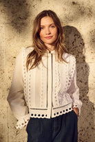 Saint Tropez Marlee Broderie Anglaise Shirt - Bright White