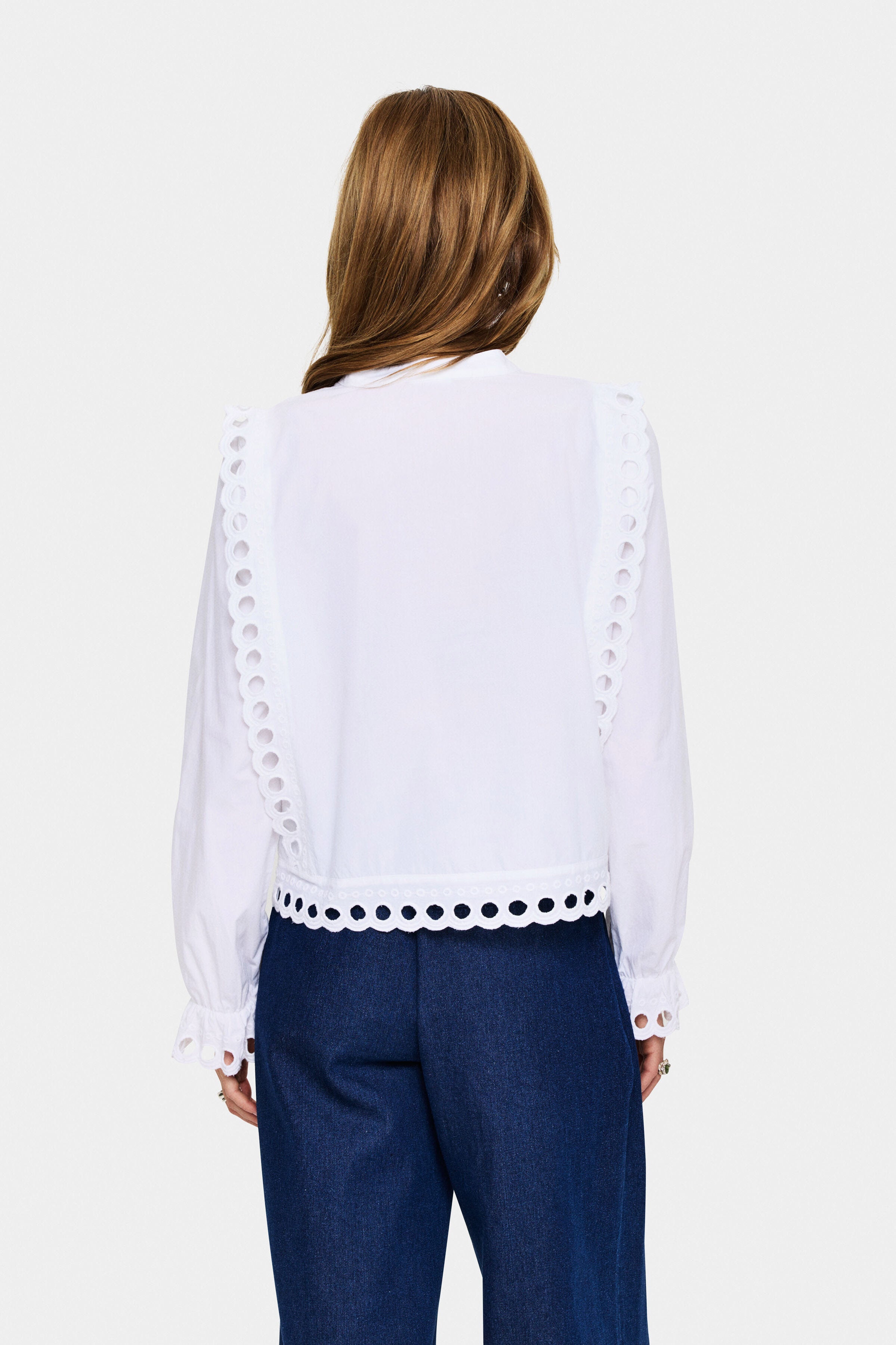 Saint Tropez Marlee Broderie Anglaise Shirt - Bright White